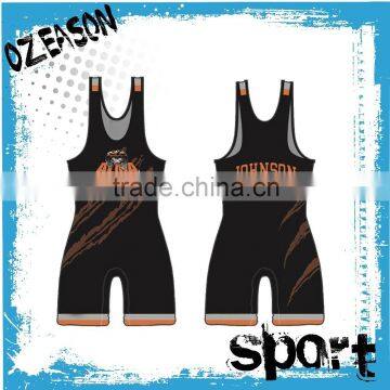 Wholesale high quality best sublimation wrestling singlets lycra