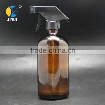 500ml amber glass boston bottle with trigger, 500ml boston round bottle