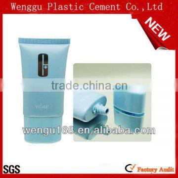 35mm high quality clear printed PE oval large diameter plastic tubes with oval cap bb cream
