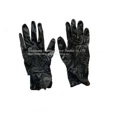 Black Disposable Barber Gloves For Hair Dye Blend Nitrile Gloves photo-4