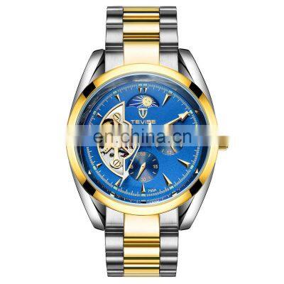 TEVISE 795A Automatic Mechanical Chronograph Men Watch Tourbillon Self-Wind Stainless Steel Luxury Gold Wristwatch photo-5