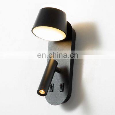 New bedroom modern minimalist light luxury bedside lamp Nordic creative hotel room personality round LED spotlight