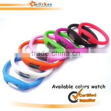 Silicone watch/ion silicone watch/silicone sport wristband