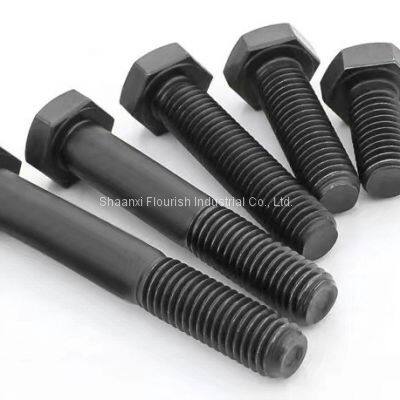 High Strength Blackening Finish Rust Prevention Half Metric Thread Hex Head Bolt Fastener photo-2