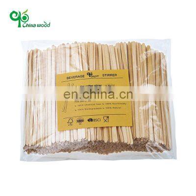 Yada China Wood Custom High Quality Individually Wrapped Disposable Stick Wooden Coffee Stirrers