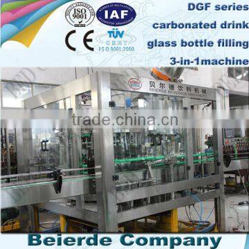 small glass bottle carbonated drink filling machine