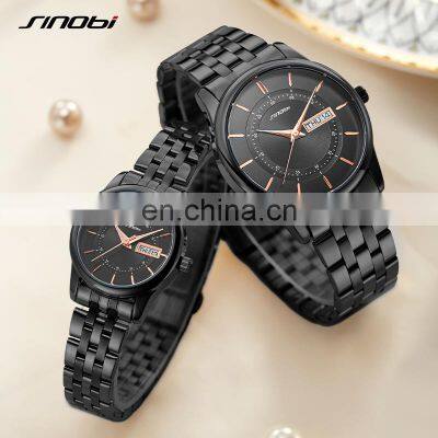 SINOBI Lovers Wristwatches Valentine's GIft S9832G Couple Watches OEM Pair Watches Luxury montre homme Watch Couple