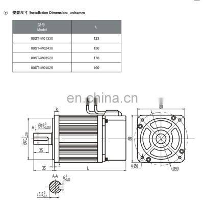 Attractive Price AC Servo Motor Driver Set Can be Equipped With Control System and Reducer With Encoder 750W 3000rpm 2.4N.m photo-5