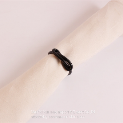 Colored Fashion Metal Gold Knot Napkin Rings For Wedding Table Decoration photo-2