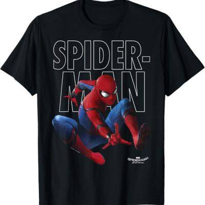 Marvel Spider-Man Homecoming Outlined Epic Jump Pose T-Shirt