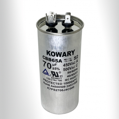 CBB65 Metallized Polypropylene Film AC Motor Capacitor(column, Plastic Case)