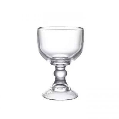 Transparent Borosilicate Decoration Custom Dessert Ice Cream Cup Ice Cream Bowl Goblet Party Party Red Wine Glass