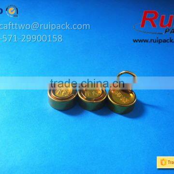 Mini TAB Aluminum Crimp on Cap With Silicone Liner, Metal Alu Snap on Lid With Pull-tab/ring-pull photo-2