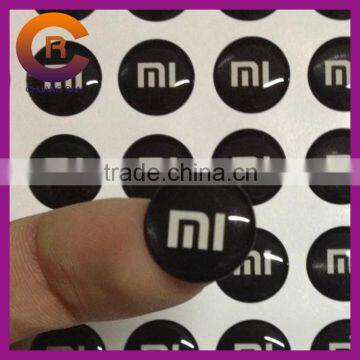2015 brand name gel Self-Adhesive 3-D clear make custom dome stickers