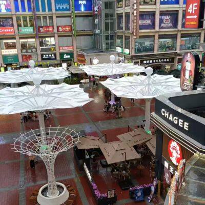 Intelligent Automatic Upgrade Membrane Structure Outdoor Landscape Umbrella photo-4