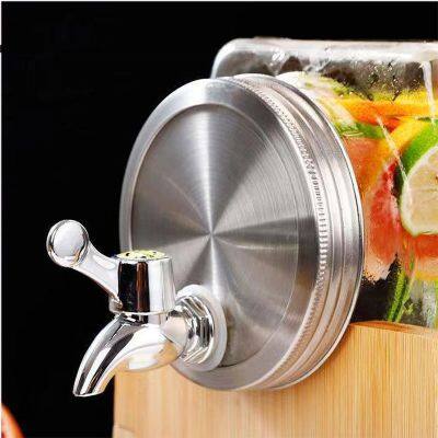 Large - Capacity Glass Beverage Dispensers W/Stainless Spigots. Airtight Lids. Wooden Stand. Ideal for Parties & Daily Drinks! photo-4
