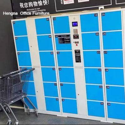 Fortgeschrittener digitaler Schließfachschrank mit Touchscreen-Schnittstelle, 42 Türen, Lösung für die Aufbewahrung von Patientenbesitztümern in Krankenhäusern und medizinischen Einrichtungen photo-2