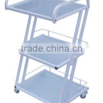 high quality Beiqi salon furniture glass beauty trolley , beauty tool trolley