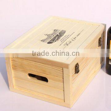 Europe luxuy six bottles wood gift wine box for sale