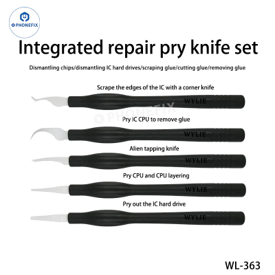 WYLIE WL-363 5-in-1 Pry Tool for Mobile Device Adhesive and Glue Removal photo-3
