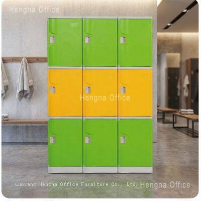 3 Tier ABS Yellow Locker Cabinet for Water Parks|book Cubbies for Classroom 3x4 Juntuo Near me
