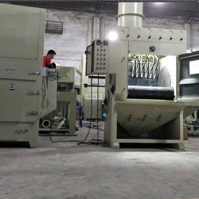 Crawler Burr Deflashing Sand Blasting Machine Automatic Tumble Belt Small Deburring Sand Blasting Machine photo-4