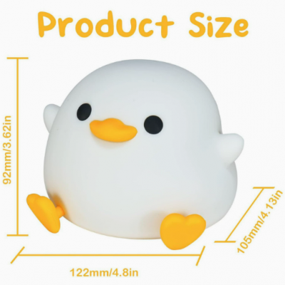Rechargeable Night Light, Intelligent Control Light, Animal Shaped Light, Silicone Night Light