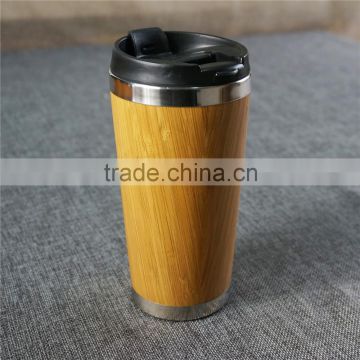 Hot Sale Factory Directly Supply Promotional Food Grade BPA Free Bamboo Outer&Stainless Steel Inner Travel Mug