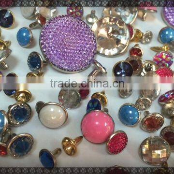 fashion stone rivet, diamond rivet for bags, shoes, acrylic stone rivet