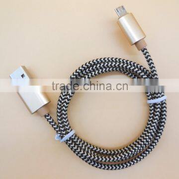 Nylon braided usb charger cable for mobile phone