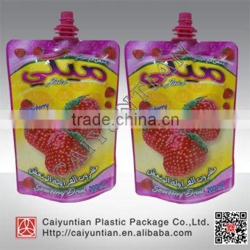 Plastic Liquid stand up pouch food grade spout pouch