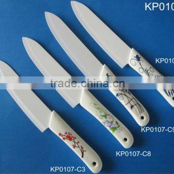 zirconia oxide ceramic knife with beautiful fashion colored ceramic knife set