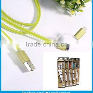 2 in 1 Sync Data Cable Lighting USB Cable Micro USB Cable photo-2