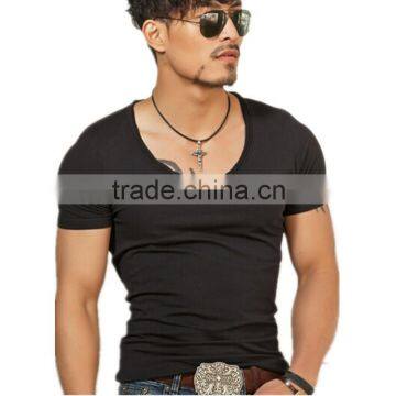 Deep V Neck Men Tshirt photo-2