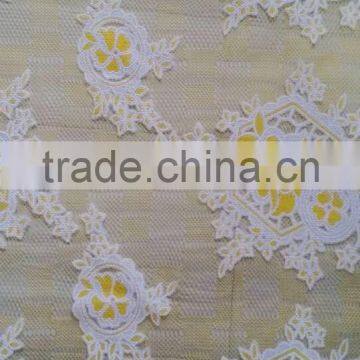 Top quality fancy voile two tone lace fabric