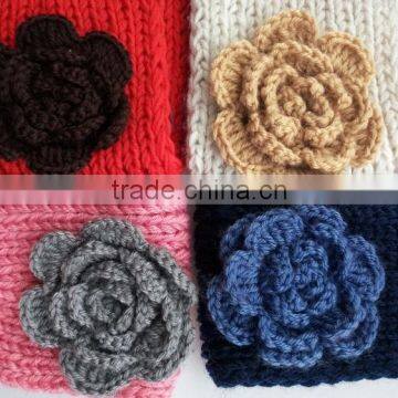 Beautiful Flower Crochet Fashion Lady Knitted Headband Headwear photo-4