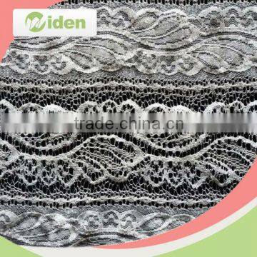 Lovely gray color with flower strim nylon knit or woven lace fabric                        
                                                                                Supplier's Choice