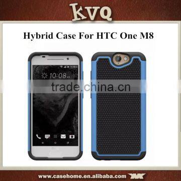 Silicon+PC 2 in 1 Kickstand Hybrid Case For HTC One M8