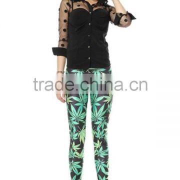 95% Polyester 5% spandex wholesale custom printed leggings for sale