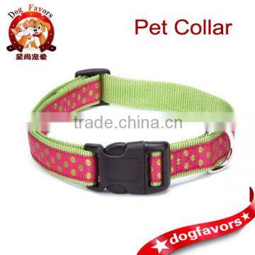 Polka Dot Pet Collar - Raspberry