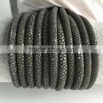 2016 High Class Special WhiteGenuine Polished Stingray Leather Galuchat Fashion Bracelet Material Shagreen Grade A Sting Skin photo-5