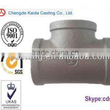 MI malleable iron cast iron pipe fitings tee