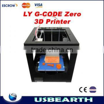 NEW released 3D printer LY G-code Zero Full Metal,Touch Screen Control 3D printer, 1.75mm abs filament 100% good feedback