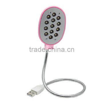Ultra Bright USB 13 LED 13LED Light Lights Lighting Powered Flexible White Reading Lamp for Laptop Power Bank Mobile Charger Com photo-3