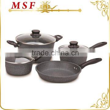 popular style foreged imitation looks grey stone marble cookware in surface