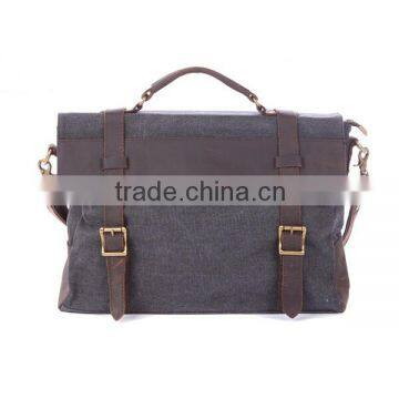 2104 Popular Men Messenger Bag with Leather Trim