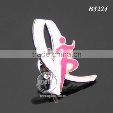 Japan High Quality Mammary Glands Cancer Prevention And Cure Public Welfare Pink Ribbon Metal Souvenir Pin Badge photo-4