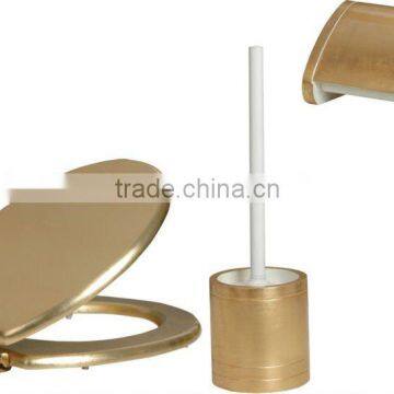 Gold Toilet seat ,paper holder,brush holder,