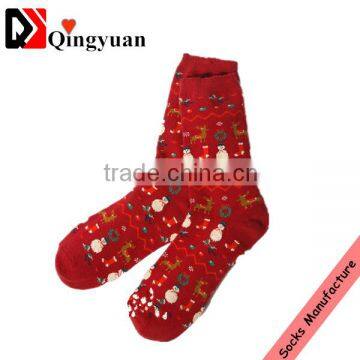 High Quality Popular Design Lovely Patten Wholesale Thick Terry Sock Chrismas Women Socks in Winter photo-2
