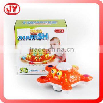 Plastic battery operated fish toy starfish with light and music